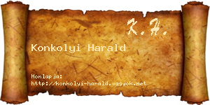 Konkolyi Harald névjegykártya
